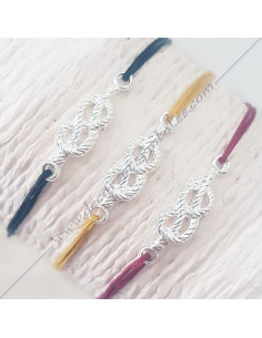 Bracelet Lac Amour Argent Band de Couleur Freimaurerschmuck