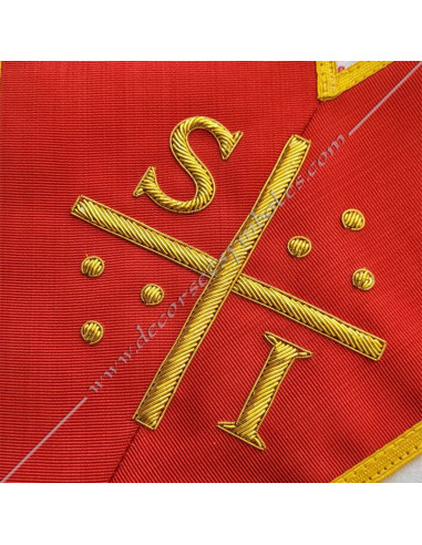 Red Martinist Superior Unknown (SI) Masonic collar