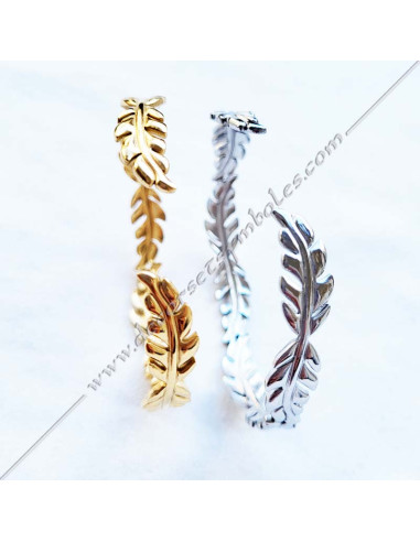 MSC310-bracelets-maconniques-ajustables-couronne-acacia-bijoux-femmes-cadeaux-jonc-noel-decors-symboles-fm-art-royal