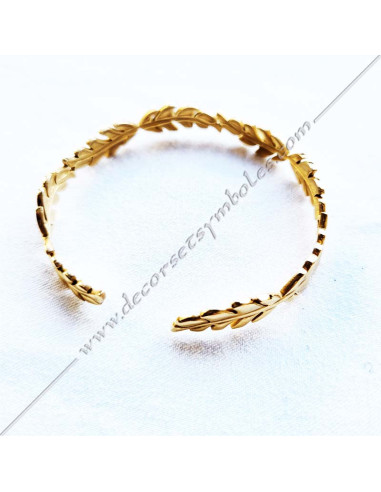 MSC310-bracelets-maconniques-ajustables-couronne-acacia-bijoux-femmes-cadeaux-jonc-noel-decors-fm-symboles-art-royal