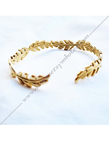 MSC310-bracelets-maconniques-ajustables-couronne-acacia-bijoux-femmes-cadeaux-jonc-fm-noel-decors-symboles-art-royal