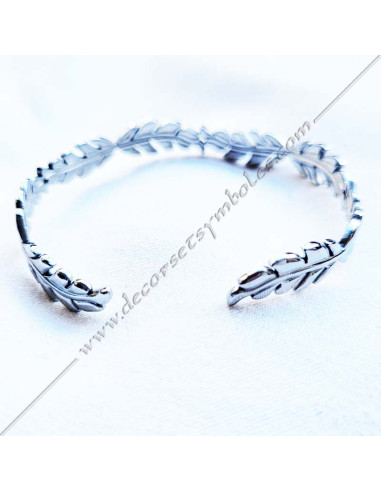 MSC310-bracelets-maconniques-ajustables-couronne-acacia-bijoux-femmes-fm-cadeaux-jonc-noel-decors-symboles-art-royal