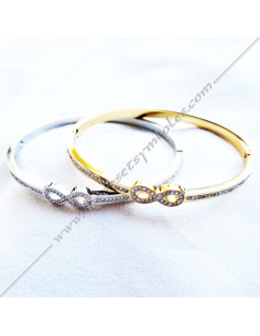 Bracelet Manchette Lac d'Amour Strass | Or Argent