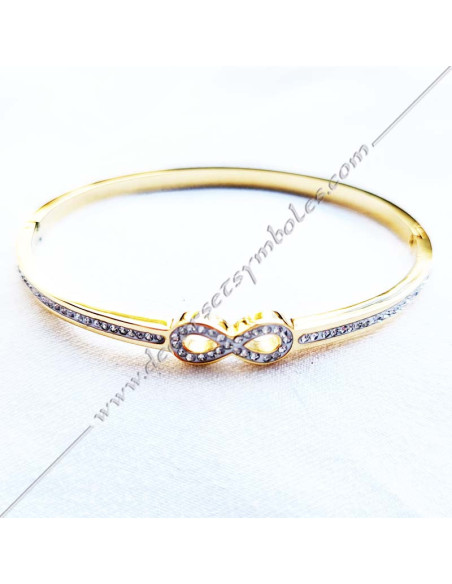 Gold or silver plated masonic love lake bracelet