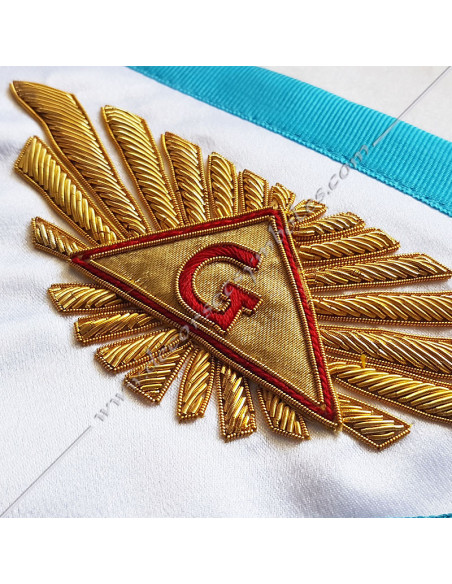 TRF370B-masonic-apron-whorshipful-master-rite-french-groussier-columns-delta-sun-moon-decorations-tools-fm-accessories