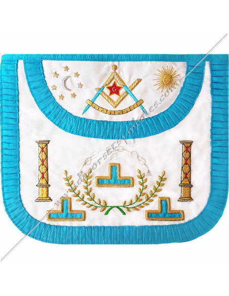 TRF050B-aprons-masonic-worshipful-masters-frenche-groussier-rite-vmi-decorations-symbols-taus-lodge-tools-accessories-rf-fm