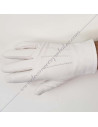 Handschuhe Leder weiß 3 Nähte für Zeremonien