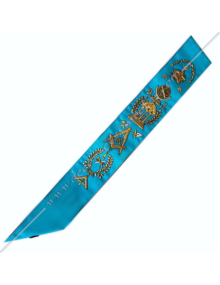 BRF046B-sash-ribbons-masonic-master-rite-french-groussier-decorations-symbols-gifts-tools-accessories-fm