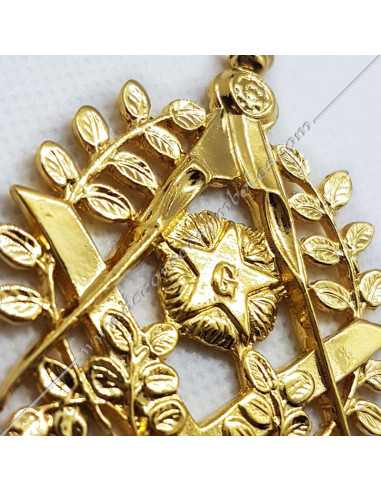 Bijou de Maître maçonnique doré à l'or fin