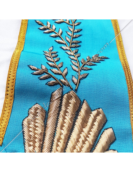 VRF0721B-masonic-collars-sashes-worshipful-past-master-honour-french-rite-groussier-banner-fm-acacia-branches-gifts