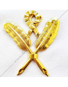 Freimaurerschmuck des Sekretärs, vergoldet mit Feingold
