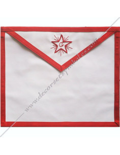 TRA076R-tabliers-maconniques-compagnons-apprentis-blancs-decors-accessoires-symboles-rituels-etoile-g-fm