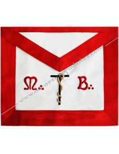 AASR Master Masonic apron in imitation leather with