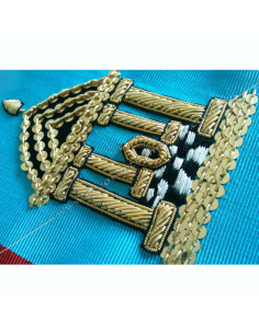 Prestige Masonic Master sash AASR in turquoise moiré ribbon