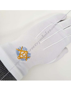 GCB100-gants-blancs-maconniques-brodes-equerres-compass-acacia-bleu-ciel-couronnes-accessoires-cadeaux-fm 2