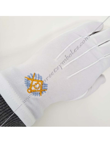 Guantes blancos masónicos en algodón para el confort y