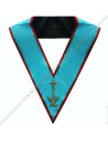 Sautoir Maçonnique Couvreur REAA Épée & Acacia Turquoise &