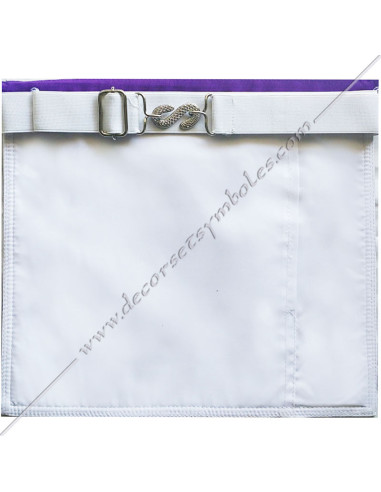 Simili cuir de qualité, élégante bordure moirée violette