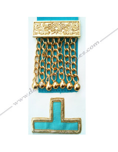 2 pendeloques dorées à 7 chaines et boules