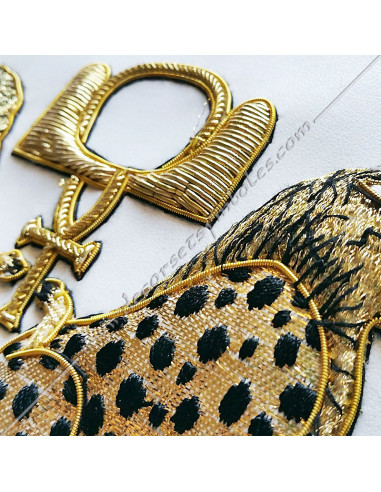 TRM432P-venise-lions-tachetes-equerre-compas-tabliers-memphis-fm-maconniques-egyptiens-horus-isis