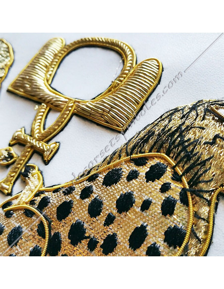 TRM432P-venise-lions-tachetes-equerre-compas-tabliers-memphis-fm-maconniques-egyptiens-horus-isis