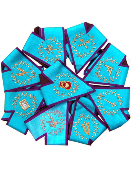 ENSRMM209-sets-packs-9-nines-officers-collars-memphis-misraim-venice-decorations-masonic-tools-fm