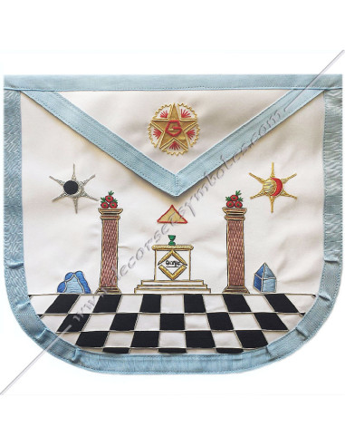 Tablier de Maître Rite Français Moderne sur Mesure Colonnes