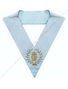 Broderie : 1 lyre dans une couronne d'acacia