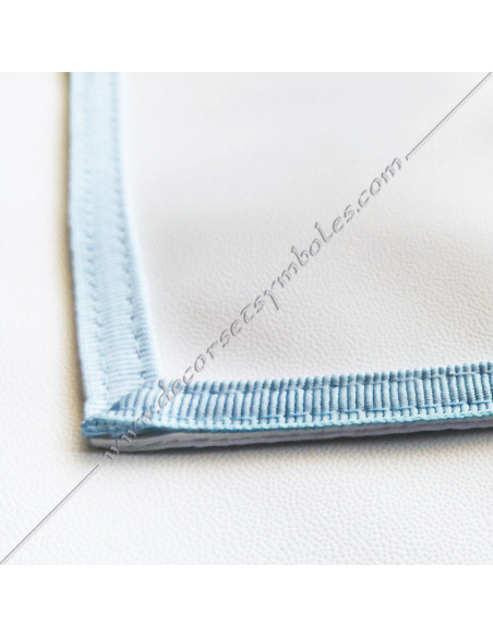 Rectified Scottish Order Masonic apron with sky blue edges