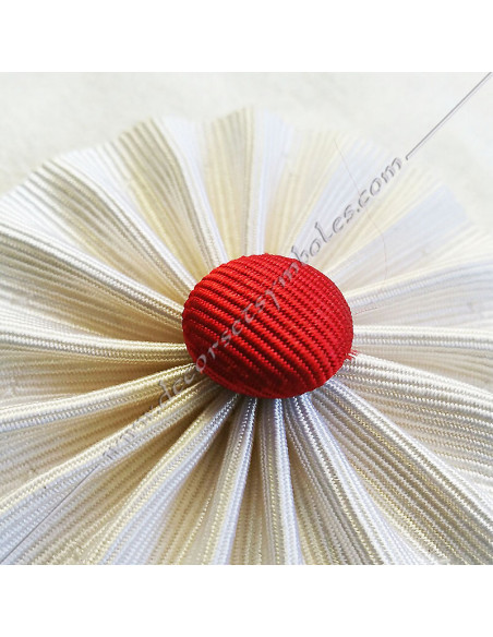 ACC024-cocardes-rosettes-blanches-bouton-rouge-rer-ecossais-rectifie-cbcs-ecuyer-novice-decors-maconniques-fm-mesa