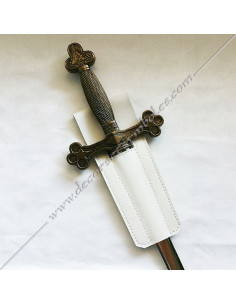 BAU110-baudriers-etuis-cuir-epees-rer-templier-porte-ceintures-blanc-noir-maconniques-ordres-interieurs-fm