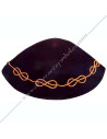Black Enbroidered Masonic Kippa Caps