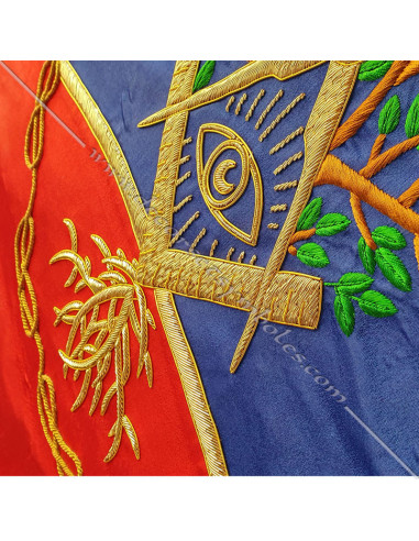 BAN010-masonic-banner-peronnalized-red-white-masonry-decorations-symbols-fm-signs-hand-edged
