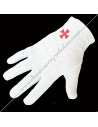 Gants Maçonniques Blancs Croix Templière RER Taille 8