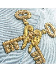 SRFT001C-officiers-francais-traditionnel-sautoirs-cordons-maconniques-tresorier-symboles-cles-ceremonies-fm 2