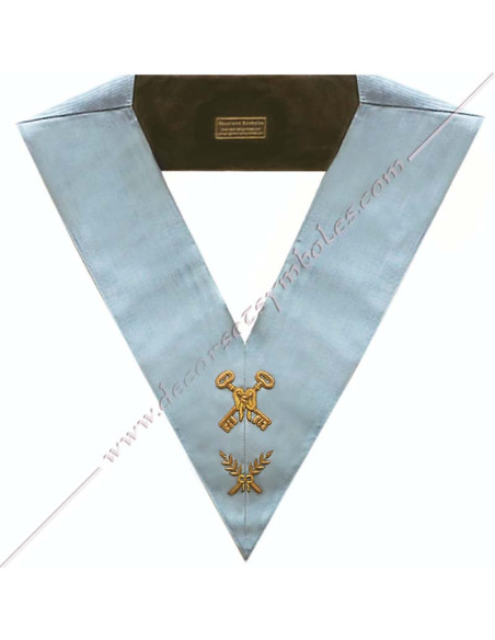 SRFT001C-officers-french-traditional-collars-sashes-masonic-treasurer-symbols-keys-ceremonies-tools-fm