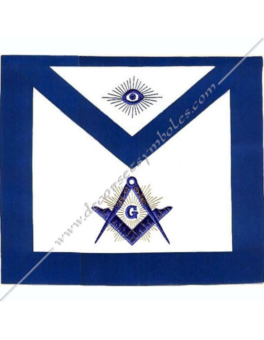 Tablier Maçonnique de Maître Rite York Étoile & Compas