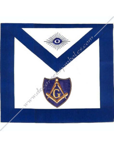 Tablier de Maître Rite York (Simili Cuir & Broderie Main)