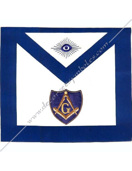 Tablier de Maître Rite York (Simili Cuir & Broderie Main)