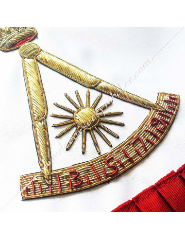 2th Order Apron Scottish Grand Elect détail de la broderie
