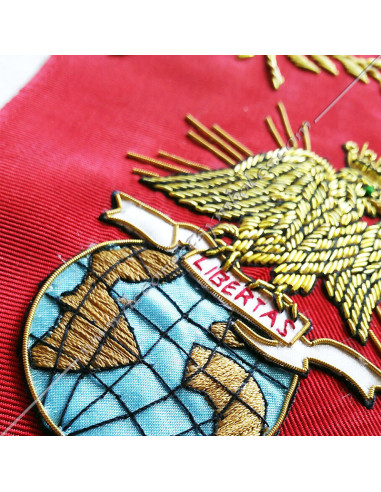 Sautoir Cordon Maçonnique 4e Ordre détail de la broderie