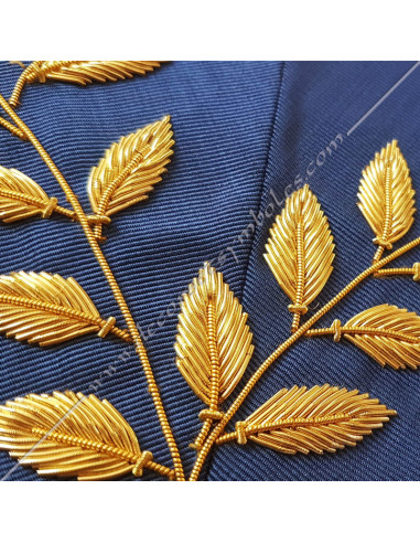 Broderies : branches de laurier et étoile