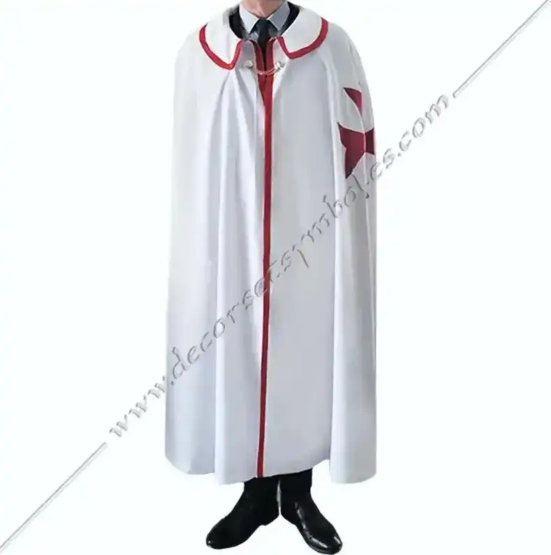 White Masonic cape of the Rectified Scottish Regime