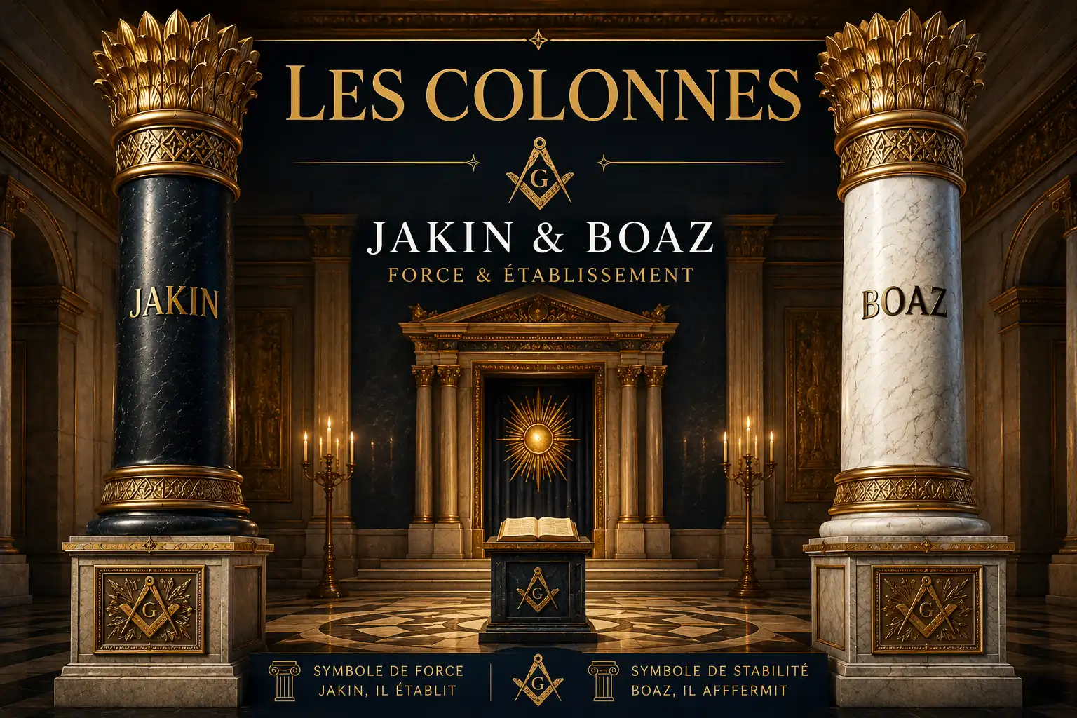 Jakin and Boaz columns of Solomon's Temple